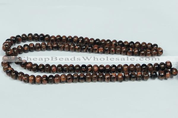 CGS207 15.5 inches 7*10mm rondelle blue & brown goldstone beads wholesale