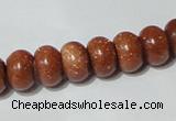 CGS65 15.5 inches 8*12mm rondelle goldstone beads wholesale