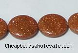 CGS76 15.5 inches 20mm coin goldstone beads wholesale