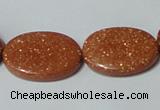 CGS79 15.5 inches 18*25mm oval goldstone beads wholesale