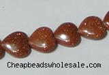 CGS82 15.5 inches 12*12mm heart goldstone beads wholesale