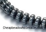 CHE08 16 inches 4*7mm flower shape hematite beads Wholesale