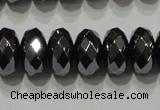 CHE104 15.5 inches 5*8mm faceted rondelle hematite beads wholesale