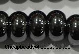 CHE112 15.5 inches 8*13mm rondelle large hole hematite beads