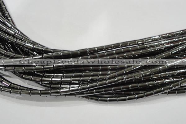 CHE122 15.5 inches 5*8mm tube hematite beads wholesale