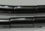 CHE123 15.5 inches 6*16mm tube hematite beads wholesale