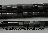 CHE125 15.5 inches 3*4mm faceted tube hematite beads wholesale