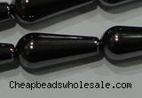 CHE149 15.5 inches 8*20mm teardrop hematite beads wholesale