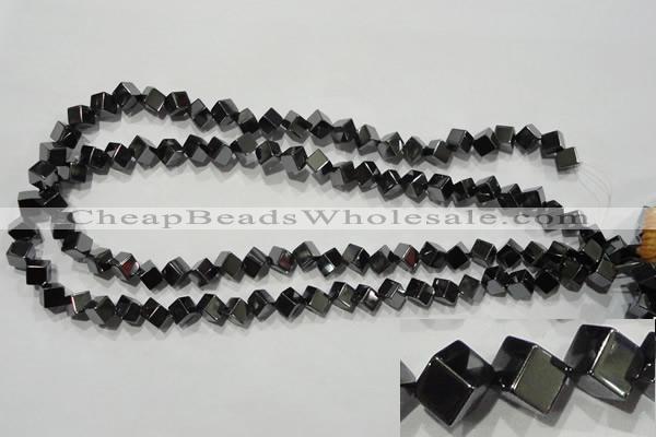 CHE187 15.5 inches 6*6mm cube hematite beads wholesale