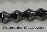 CHE203 15.5 inches 8*8mm faceted dumbbell hematite beads wholesale