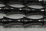 CHE205 15.5 inches 8*16mm bamboo hematite beads wholesale