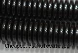 CHE239 15.5 inches 1*6mm dish hematite beads wholesale