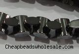 CHE243 15.5 inches 7*9mm bowknot hematite beads wholesale