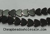 CHE268 15.5 inches 8*8mm heart hematite beads wholesale