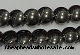 CHE271 15.5 inches 12mm flat round hematite beads wholesale