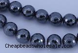 CHE34 16 inches 8mm faceted round hematite beads Wholesale