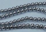 CHE422 15.5 inches 3mm round plated hematite beads wholesale