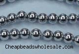 CHE425 15.5 inches 8mm round plated hematite beads wholesale