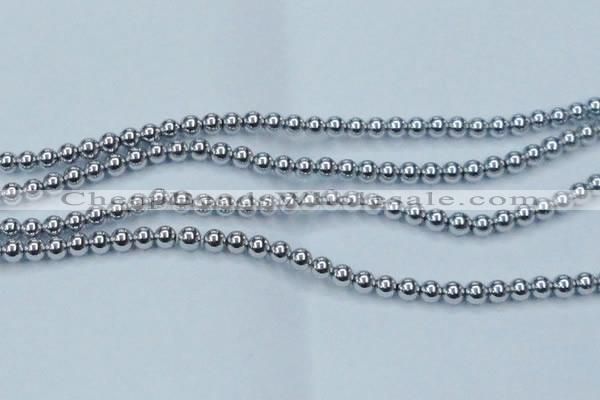 CHE426 15.5 inches 10mm round plated hematite beads wholesale