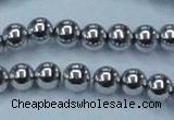 CHE427 15.5 inches 12mm round plated hematite beads wholesale