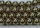 CHE435 15.5 inches 10mm round plated hematite beads wholesale