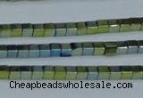 CHE452 15.5 inches 2*2mm cube plated hematite beads wholesale