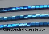 CHE455 15.5 inches 2*2mm cube plated hematite beads wholesale