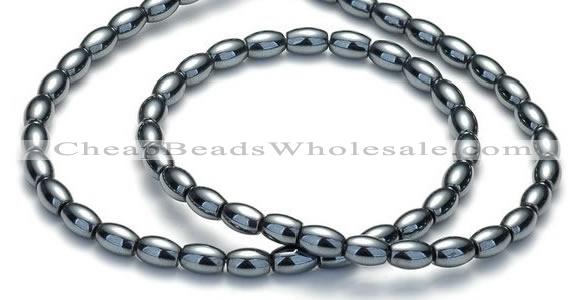 CHE50 15.5  inches 3*5mm rice shape hematite beads Wholesale