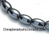 CHE55 15.5  inches 8*10mm rice shape hematite beads Wholesale