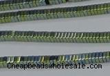 CHE560 15.5 inches 1*2*2mm square plated hematite beads wholesale