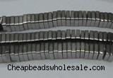 CHE569 15.5 inches 1*3*3mm square plated hematite beads wholesale