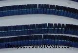 CHE574 15.5 inches 1*3*3mm square plated hematite beads wholesale