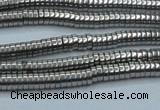 CHE641 15.5 inches 1*2mm tyre plated hematite beads wholesale