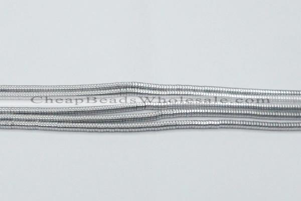 CHE650 15.5 inches 1*3mm tyre plated hematite beads wholesale