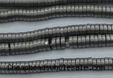 CHE670 15.5 inches 1*2mm tyre matte plated hematite beads