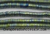 CHE673 15.5 inches 1*2mm tyre matte plated hematite beads