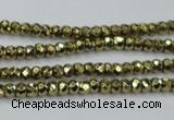 CHE736 15.5 inches 2*3mm faceted rondelle plated hematite beads