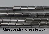 CHE767 15.5 inches 3*5mm tube plated hematite beads wholesale