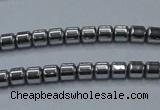 CHE774 15.5 inches 2*2mm drum plated hematite beads wholesale