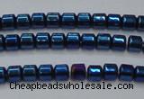 CHE781 15.5 inches 2*2mm drum plated hematite beads wholesale