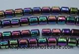 CHE790 15.5 inches 4*4.5mm drum plated hematite beads wholesale