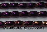 CHE805 15.5 inches 4*6mm rice plated hematite beads wholesale