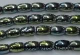 CHE806 15.5 inches 4*6mm rice plated hematite beads wholesale