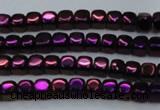 CHE861 15.5 inches 3*3mm dice platedhematite beads wholesale