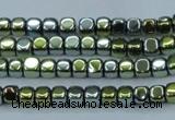 CHE863 15.5 inches 3*3mm dice platedhematite beads wholesale