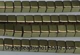 CHE879 15.5 inches 2*2mm cube plated hematite beads wholesale