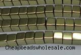 CHE880 15.5 inches 3*3mm cube plated hematite beads wholesale