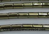 CHE883 15.5 inches 3*5mm tube plated hematite beads wholesale