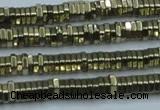 CHE914 15.5 inches 1*3mm hexagon plated hematite beads wholesale