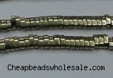 CHE930 15.5 inches 1*2*3mm oval plated hematite beads wholesale